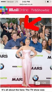 NBD, just me (and a buncha other movie backers) and Kristen Bell on the Daily Mail website